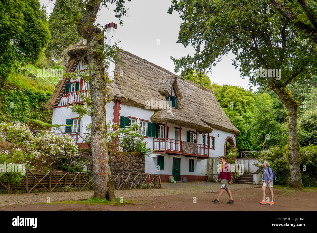 Forester house, Queimadas, Zentralgebirge, Madeira, Portogallo, Forsthaus Foto Stock