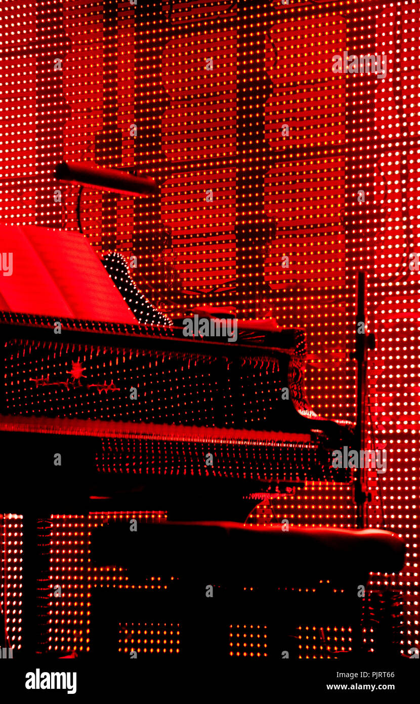 Peter Gabriel in concerto con il suo nuovo tour di sangue a Bruxelles (Belgio, 16/09/2010) Foto Stock