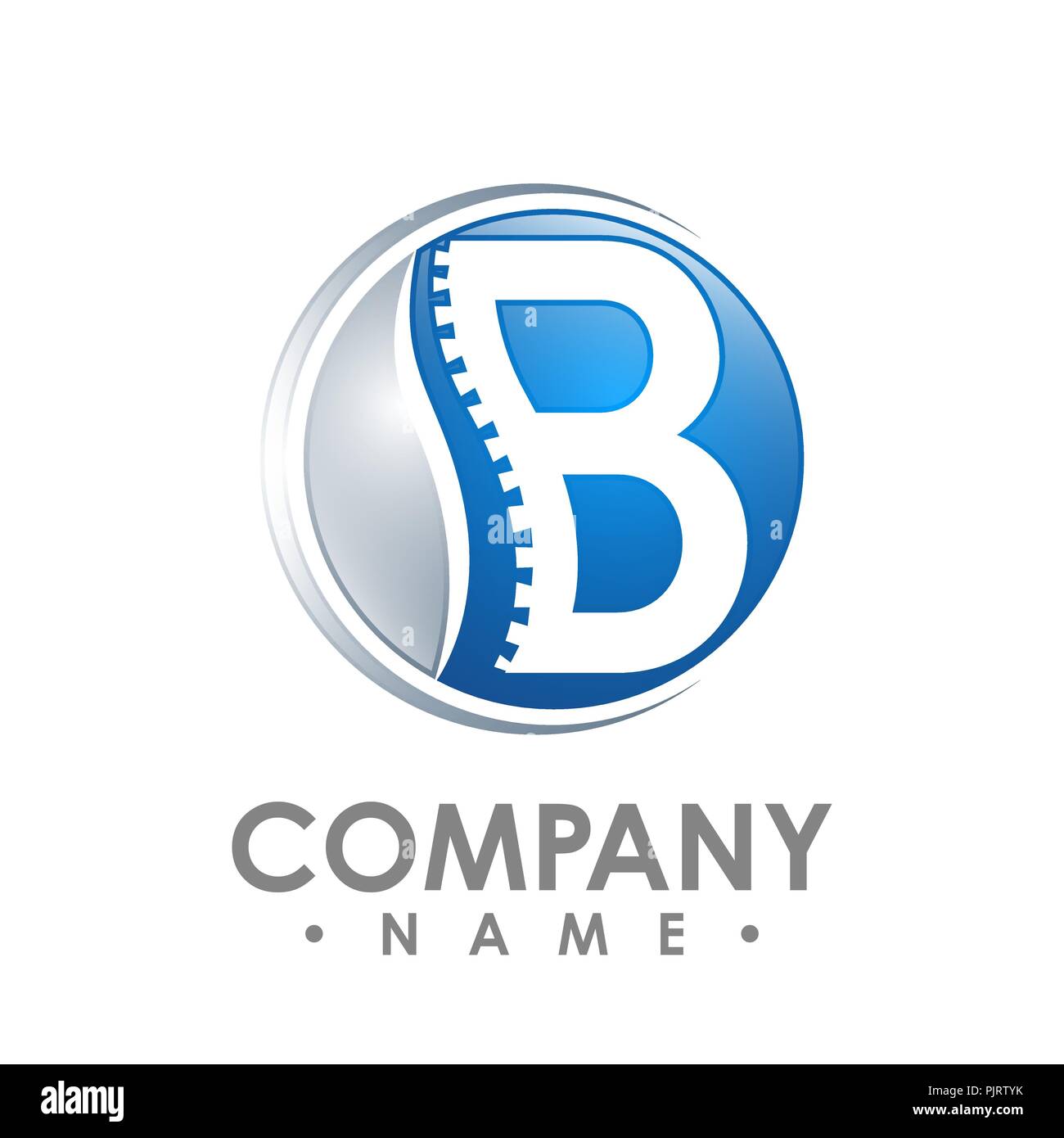 B la lettera chiropratica vettore astratto logo design modello. chiropratica medicina, Healthcare design Illustrazione Vettoriale