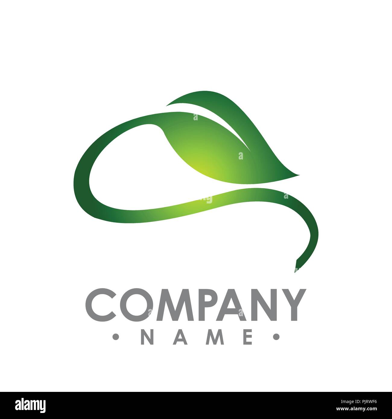 Il logo della foglia verde ecologia natura elemento icona vettore. Forma Design logo foglia e astratto foglia organico logo. Il logo a foglia di grafica eco modello creativo. Illustrazione Vettoriale