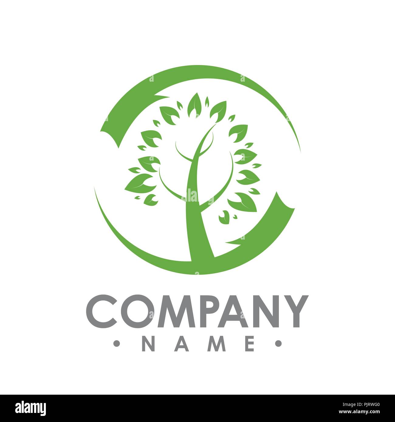 Il logo della foglia verde ecologia natura elemento icona vettore. Forma Design logo foglia e astratto foglia organico logo. Il logo a foglia di grafica eco modello creativo. Illustrazione Vettoriale