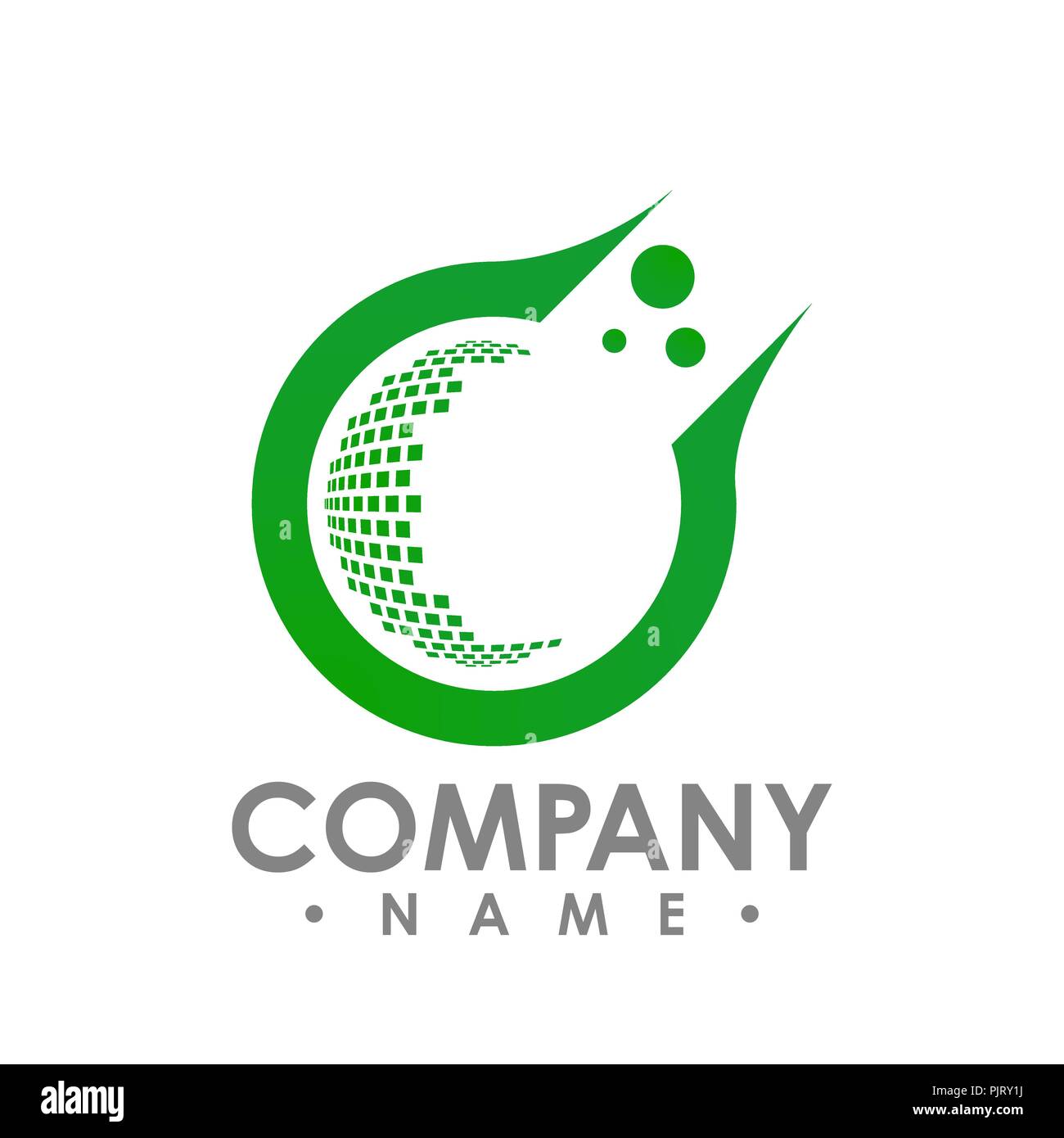 Logo e business card modello per creative studio, medico, chimico, Scienza, Laboratorio, apparecchiature da laboratorio logo vettoriale. Illustrazione Vettoriale