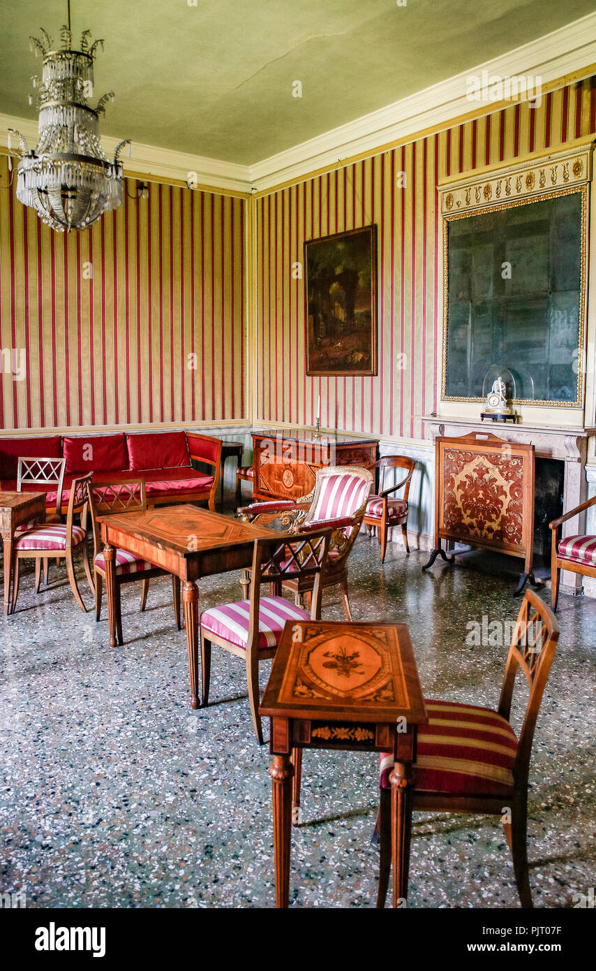 Italia Veneto Stra: Villa Pisani . Camera da letto di Napoleone I Foto Stock