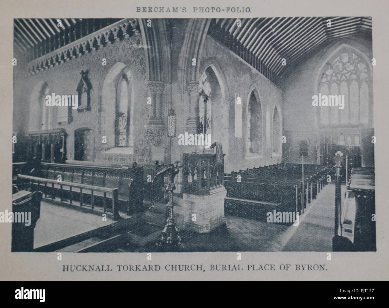 Beecham's Photo-Folio, Hucknall Torkard Chiesa, Nottinghamshire. Foto Stock