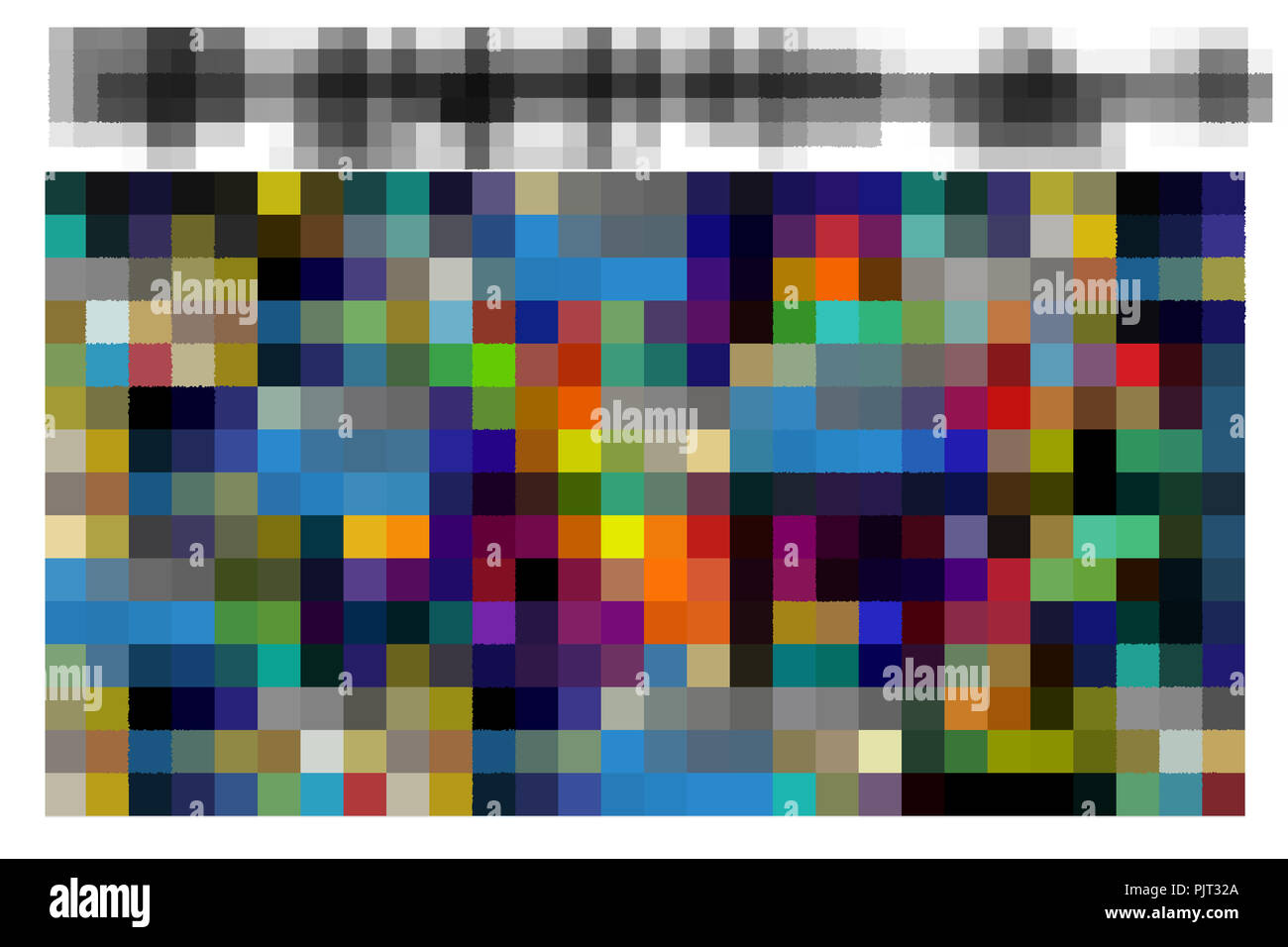 Cartolina elettrico - geometrica astratta composizione di Pixel Foto Stock