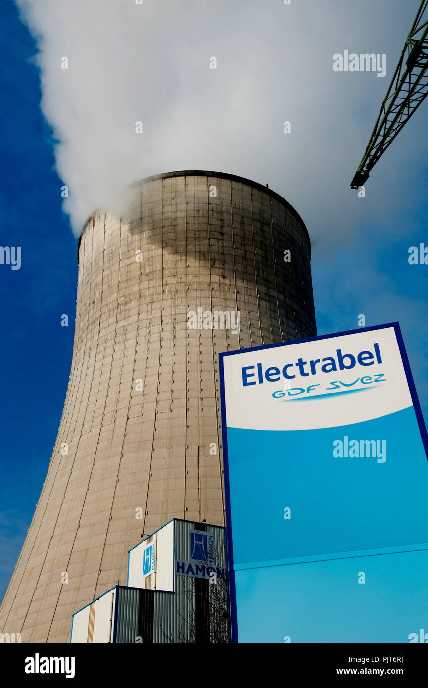 L'Electrabel centrale nucleare a Drogenbos vicino a Bruxelles (Belgio, 01/02/2010) Foto Stock