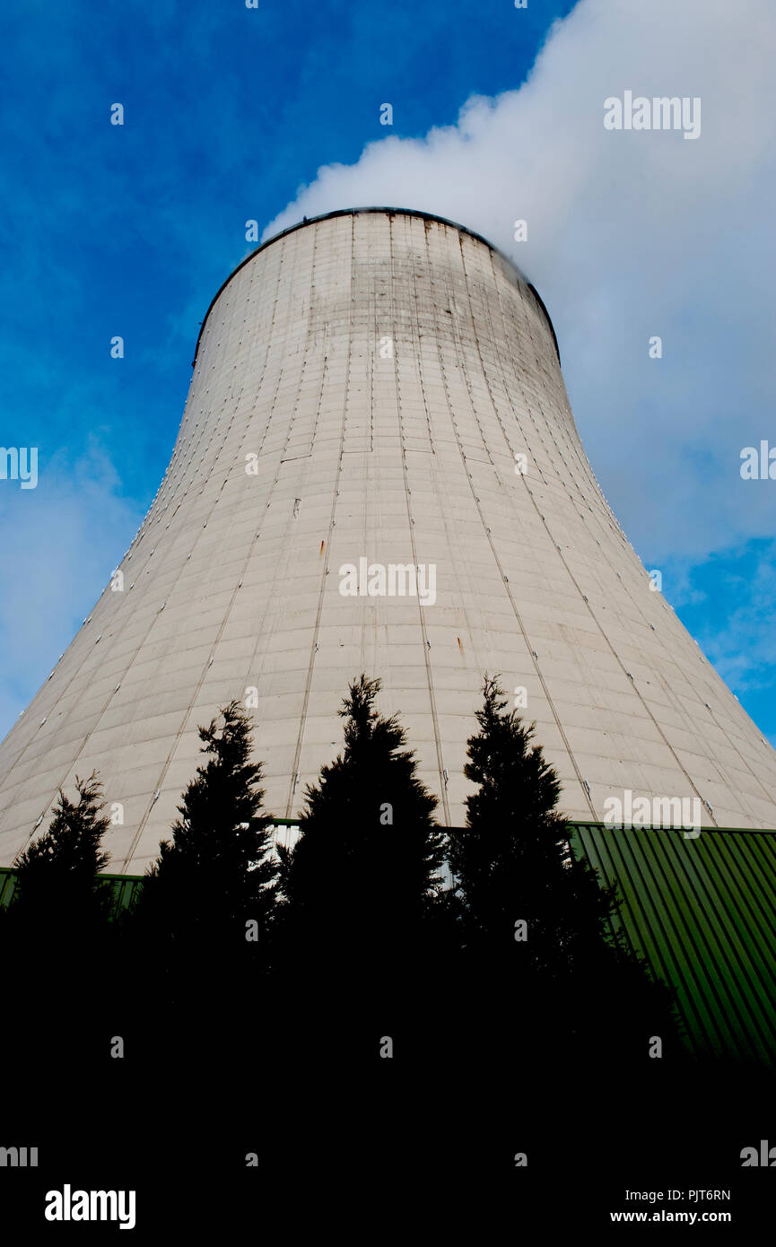 L'Electrabel centrale nucleare a Drogenbos vicino a Bruxelles (Belgio, 01/02/2010) Foto Stock