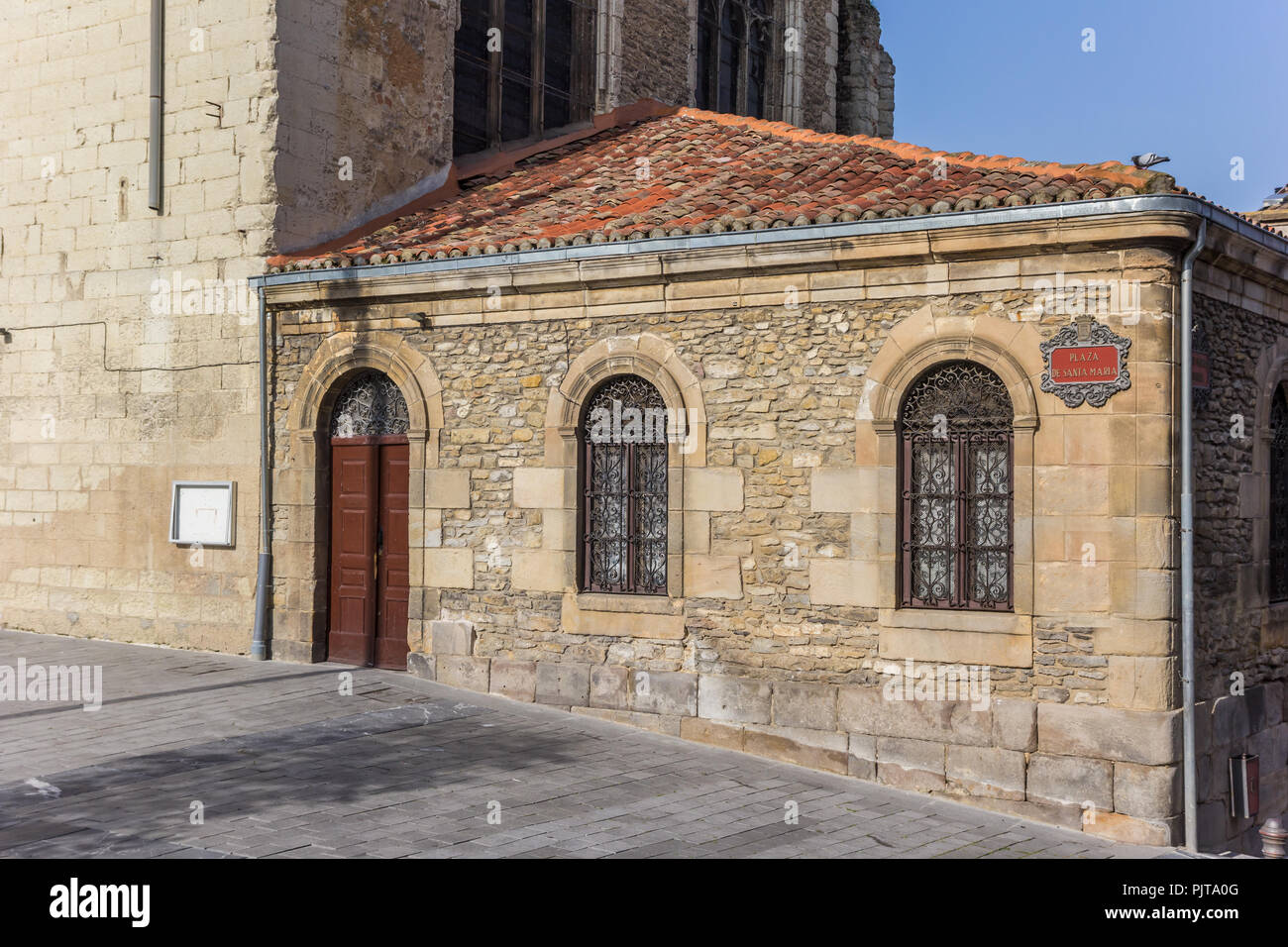 Edificio storico del centro storico di Vitoria Gasteiz, Spagna Foto Stock