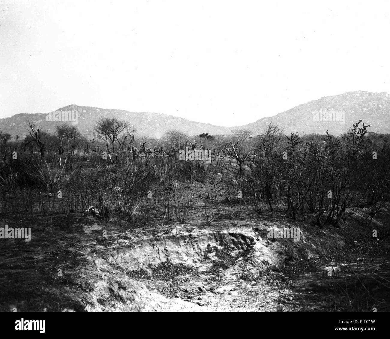 Campo di battaglia di lula-rugaro tedesco in africa orientale 1907-14. Foto Stock