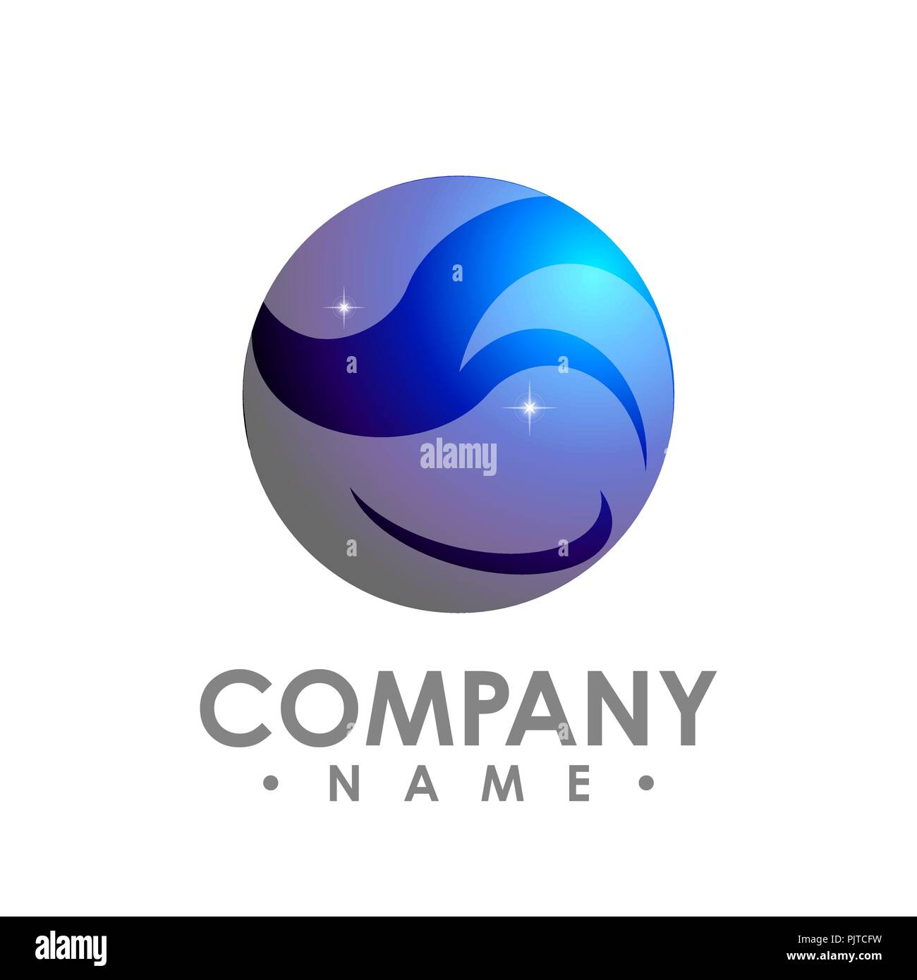 Icona astratta 3d cerchio sfera lucida, illustrazione vettoriale Illustrazione Vettoriale