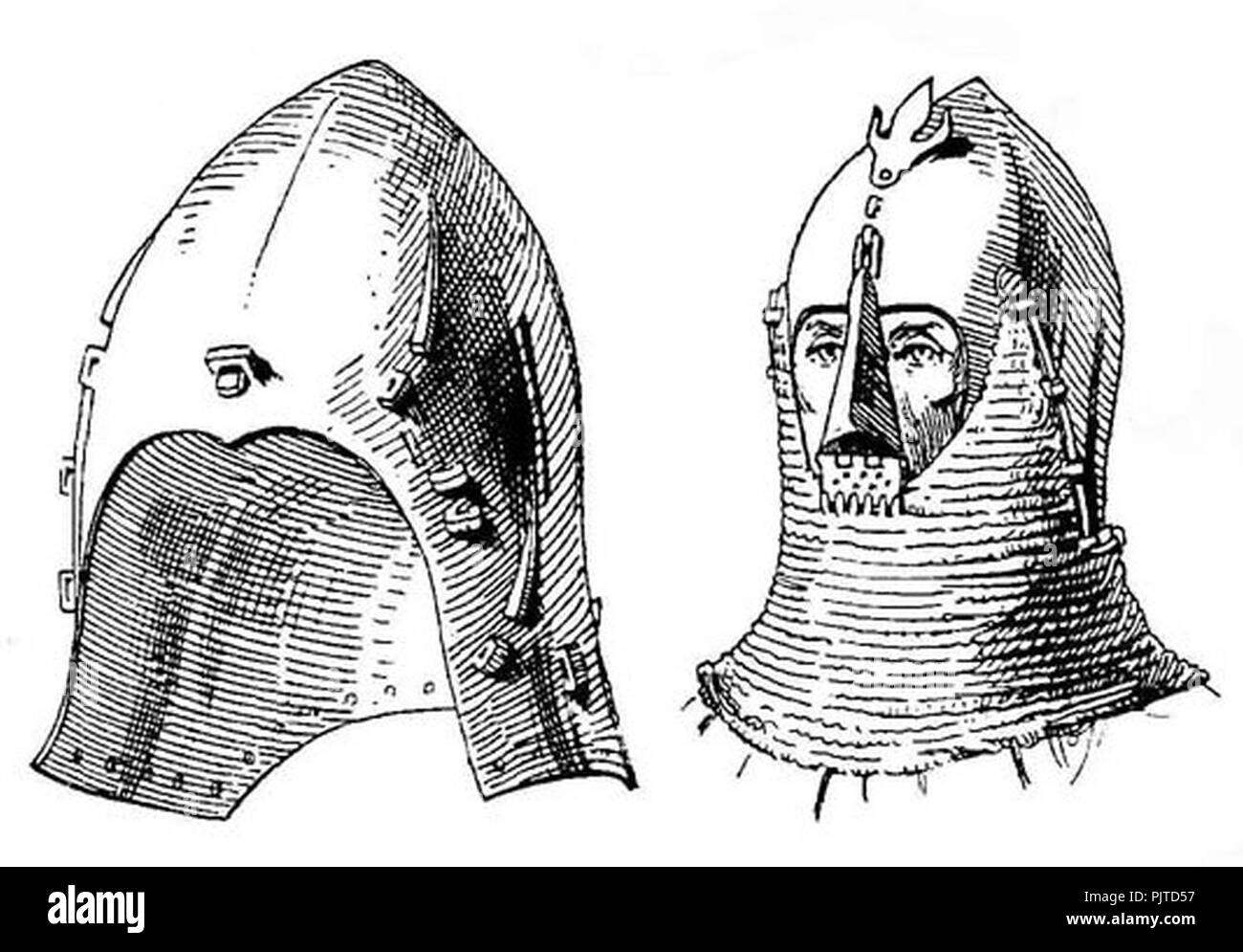 Bascinet da Wendelin Boeheim. Foto Stock