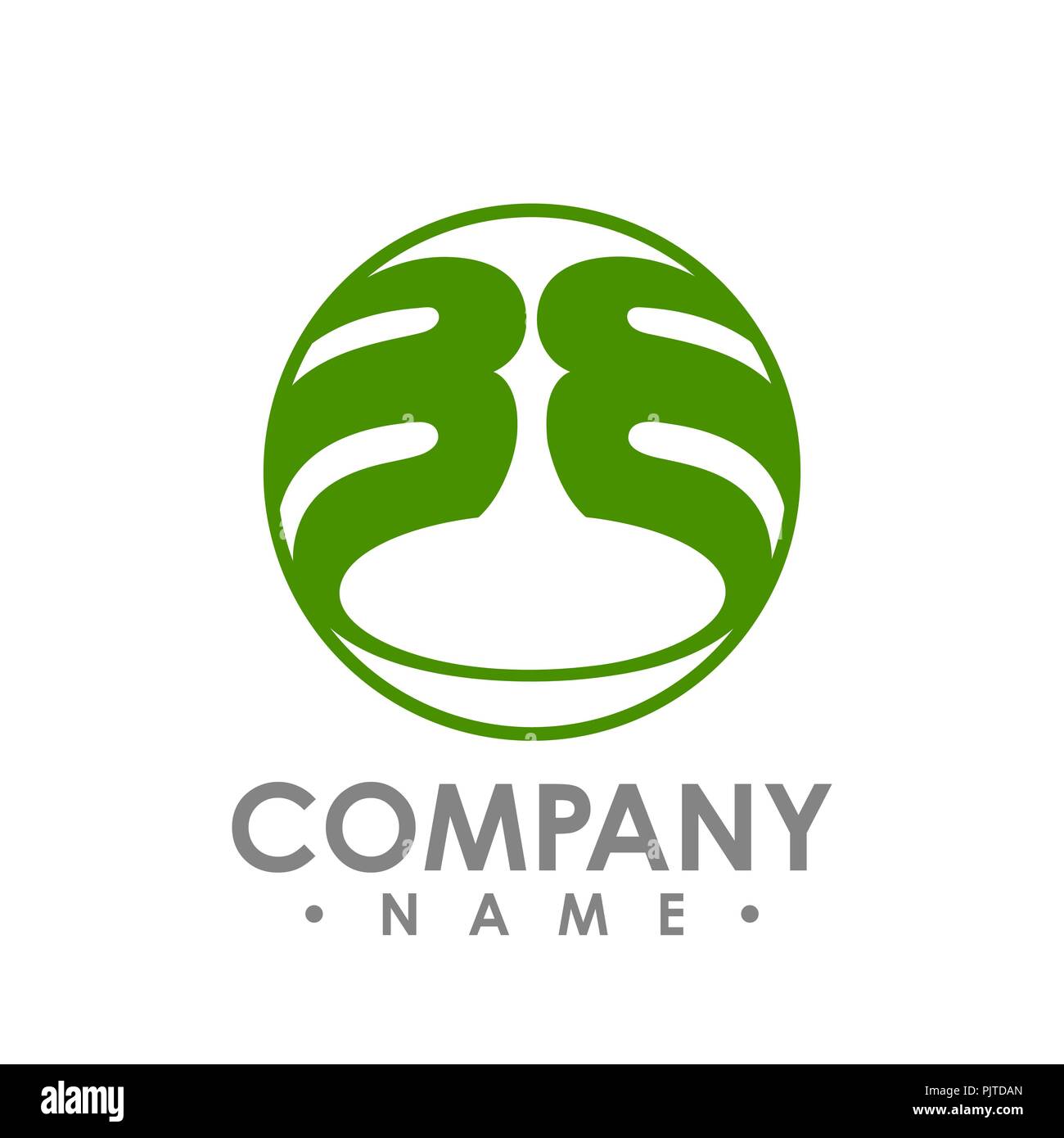 BB lettera iniziale del logo a forma di cerchio design. Lettering del logo a forma di cerchio vettore design concept e idea. Illustrazione Vettoriale