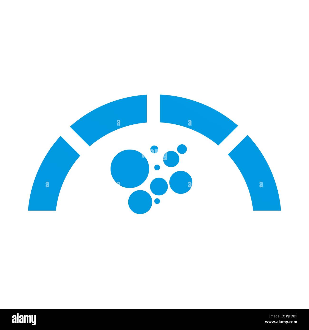 La metà del logo a forma di cerchio astratto simbolo aziendale illustrazione vettoriale Graphic Design Illustrazione Vettoriale