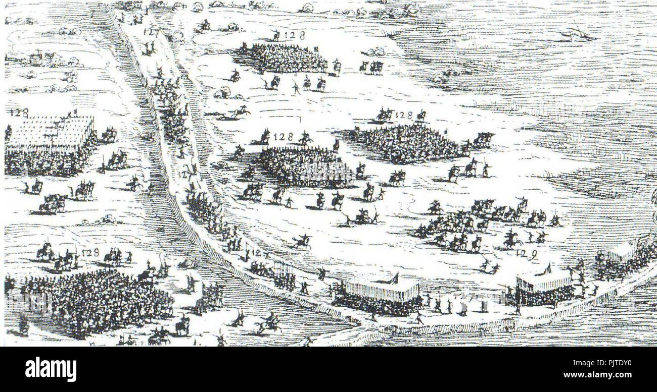 Beleg van Breda 1624 - Staatse aanval op Terheijden. Foto Stock