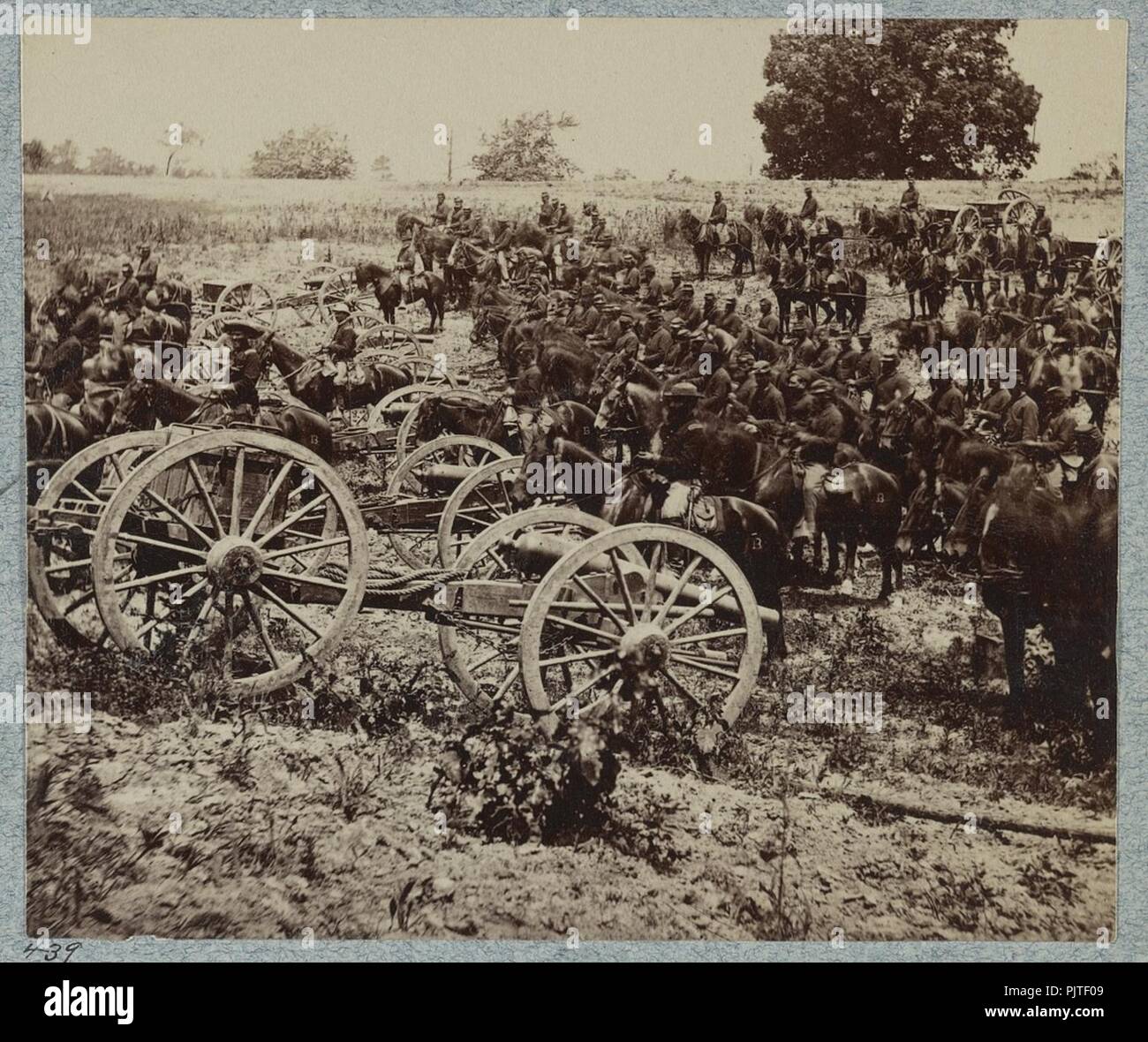 Batteria B, 2d U.S. L'artiglieria vicino Fair Oaks, Va., Giugno 1862 Foto Stock