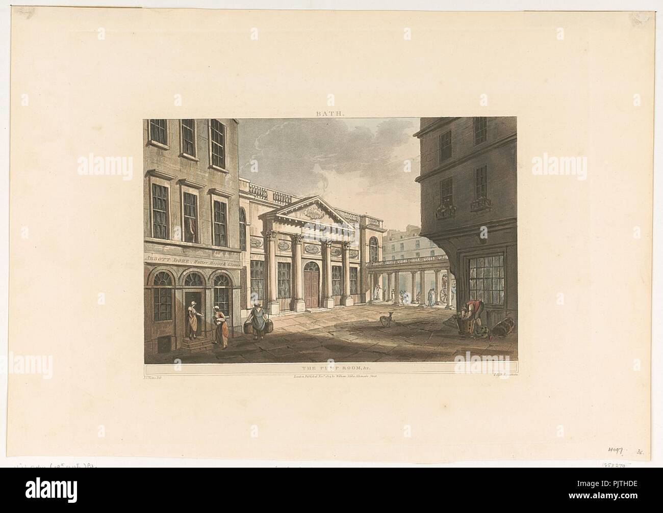 Vasca da bagno - la camera della pompa, &c - J. Nattes del. ; I. Hill aquatinta. Foto Stock