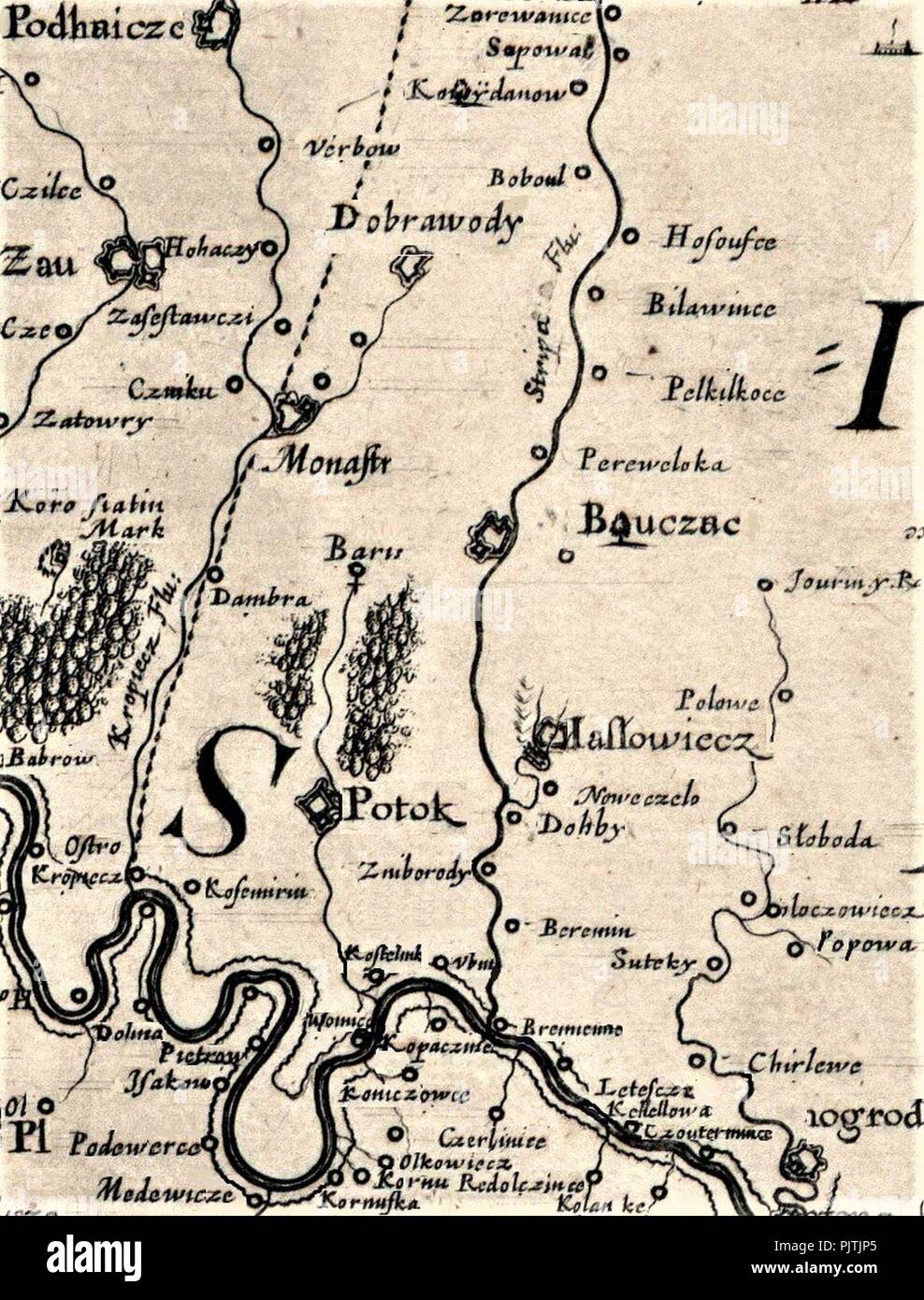 Beauplan frammento speciale Buchach 7. Foto Stock