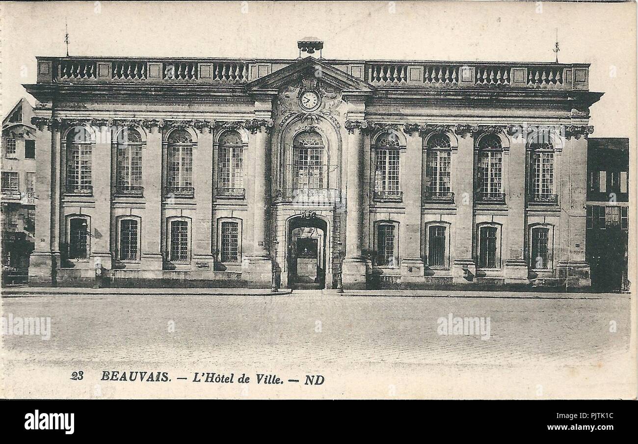 Presso lo stabilimento di Beauvais-FR-60-CPA-hotel de ville-01. Foto Stock