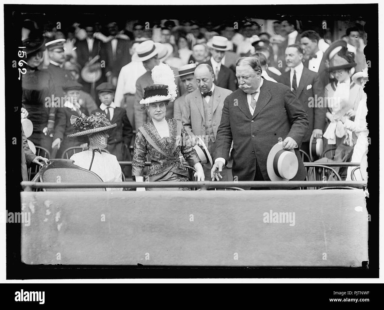 Il baseball, professionale. MRS. KNOX; SEC. KNOX; presidente TAFT Foto Stock