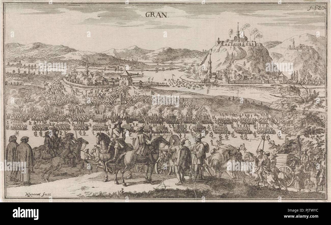 Battaglia di Parkany 1683 Ott 7 9. Foto Stock