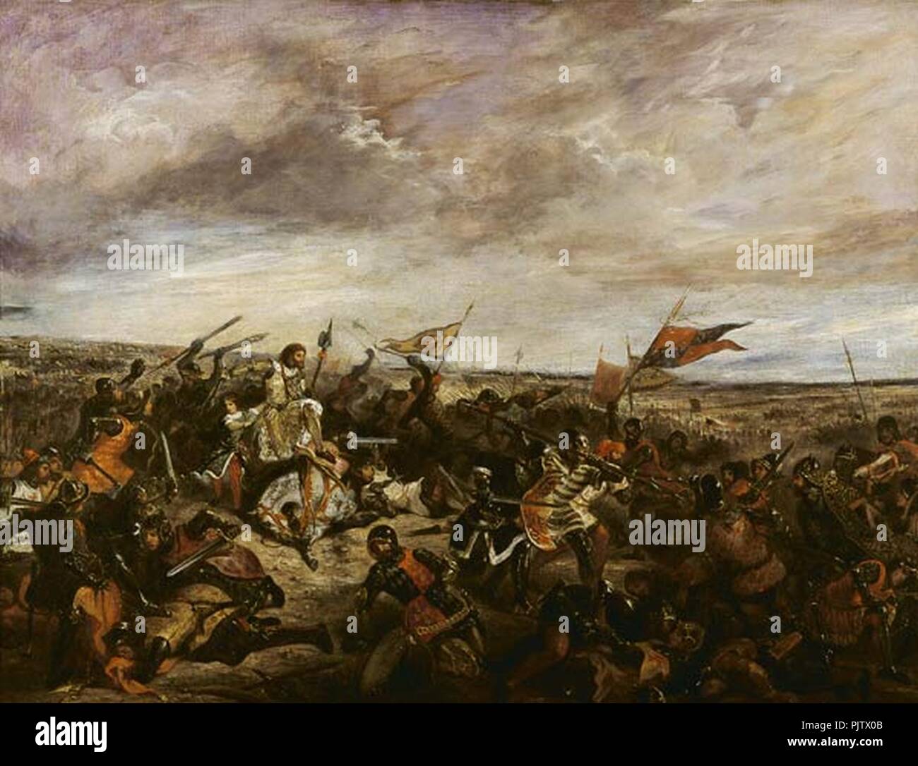 Battaglia di poitiers Eugene Delacroix. Foto Stock
