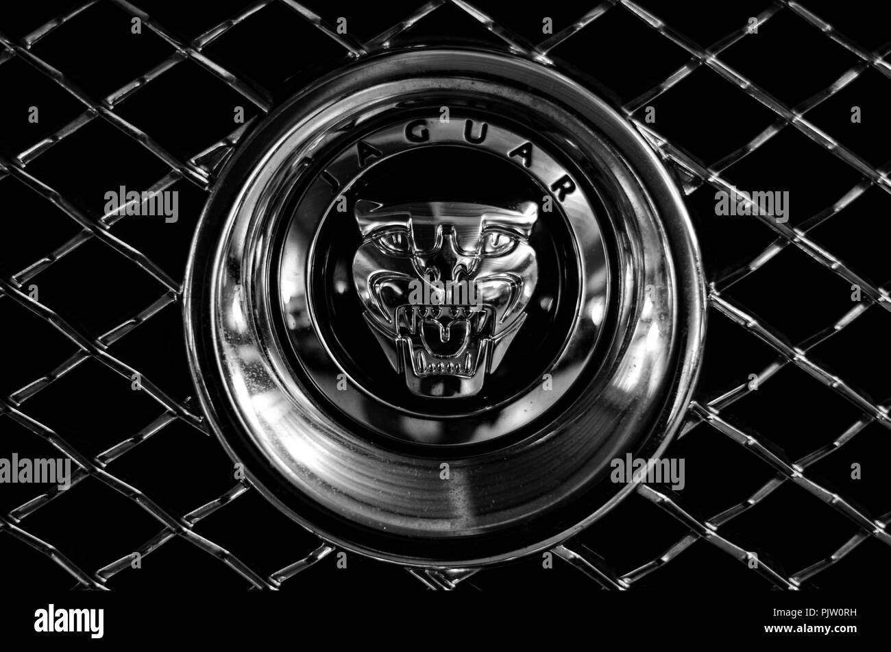 Land Rover Defender logo Foto Stock