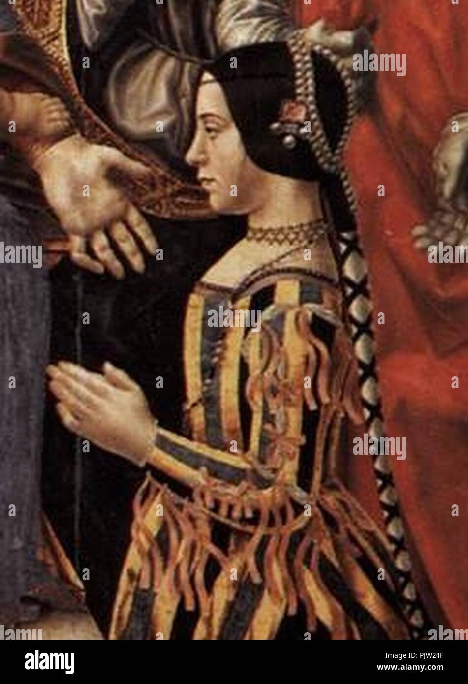 Beatrice d'Este dettaglio 1494. Foto Stock