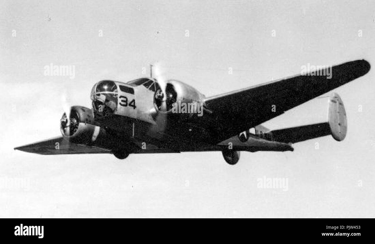 Beechcraft BNS-1 Kansan gambale anteriore vista. Foto Stock