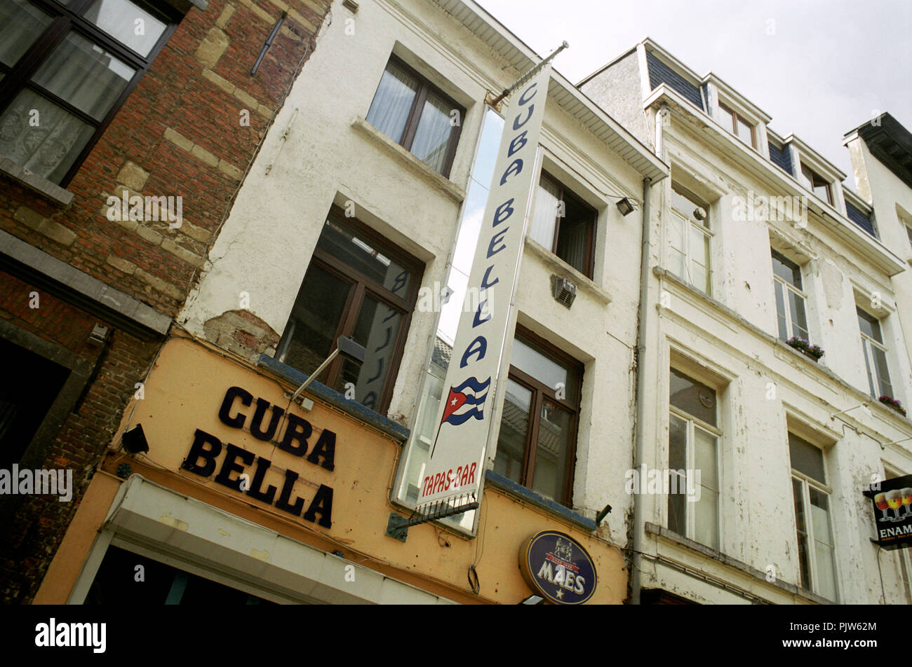 La Cuba Bella pub cubana ad Anversa (Belgio, 21/05/2004) Foto Stock