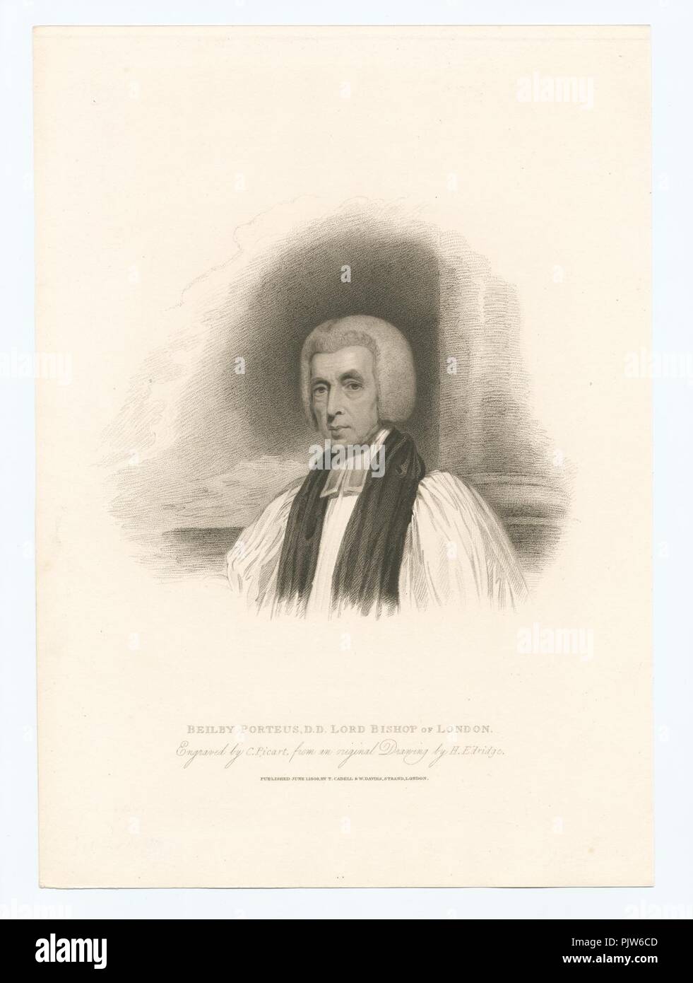 Beilby Porteus, D.D. Signore vescovo di Londra Foto Stock