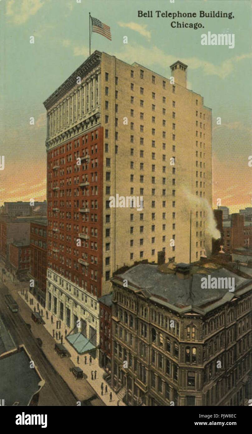 La Bell Telephone Edificio, Chicago Foto Stock