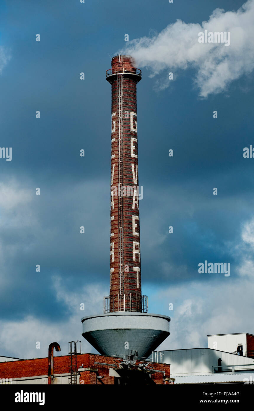 L'Agfa-Gevaert sede e stabilimento a Mortsel, Anversa (Belgio, 12/02/2009) Foto Stock