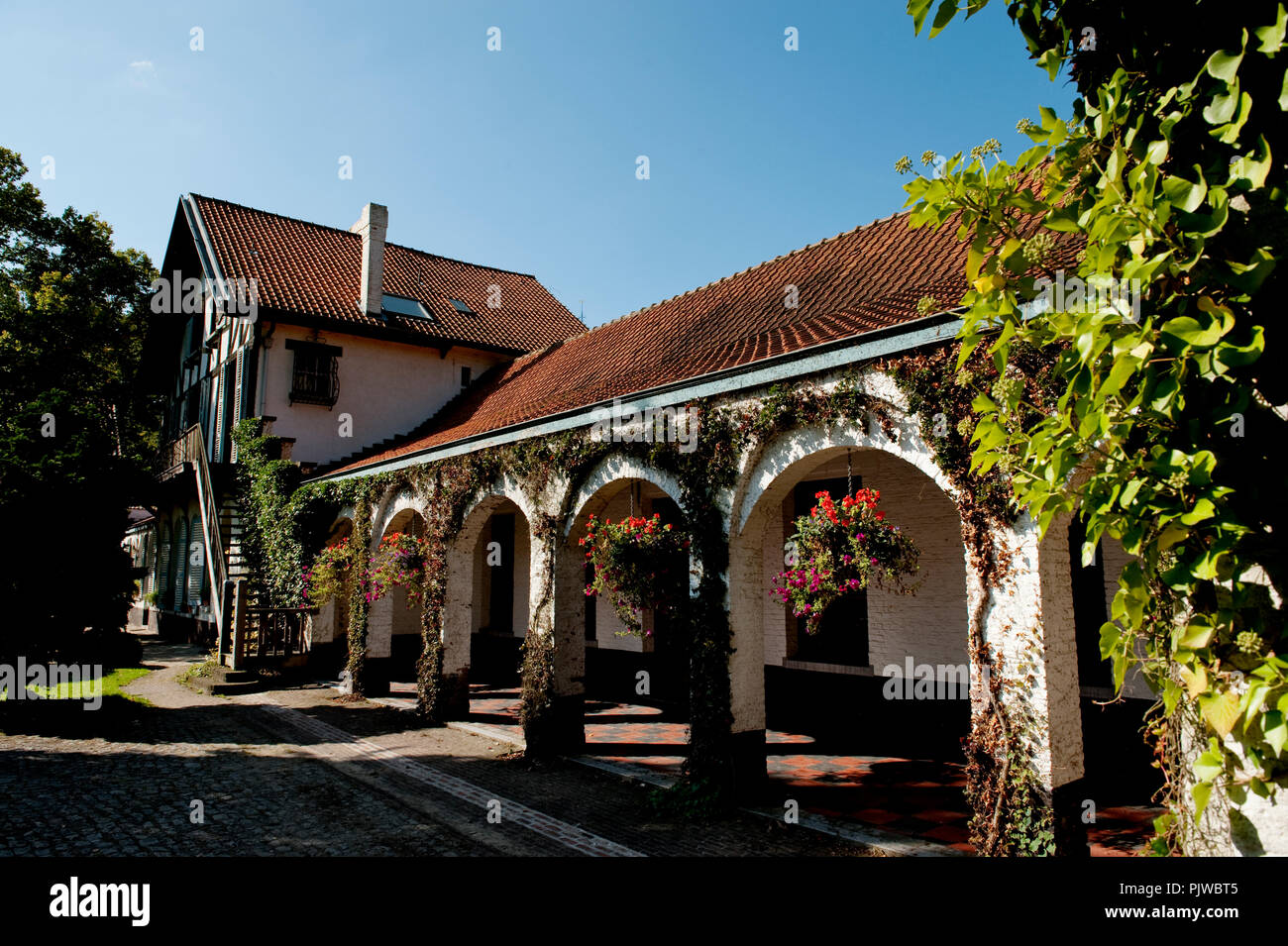 La Hof Ter Saksen castello e dominio di Beveren (Belgio, 14/09/2008) Foto Stock