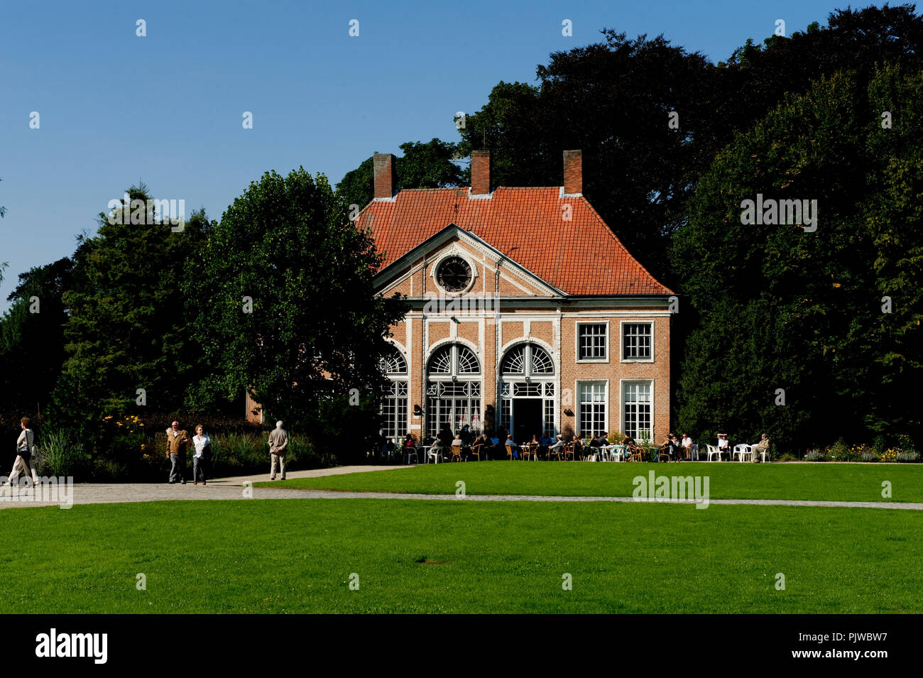La Hof Ter Saksen castello e dominio di Beveren (Belgio, 14/09/2008) Foto Stock