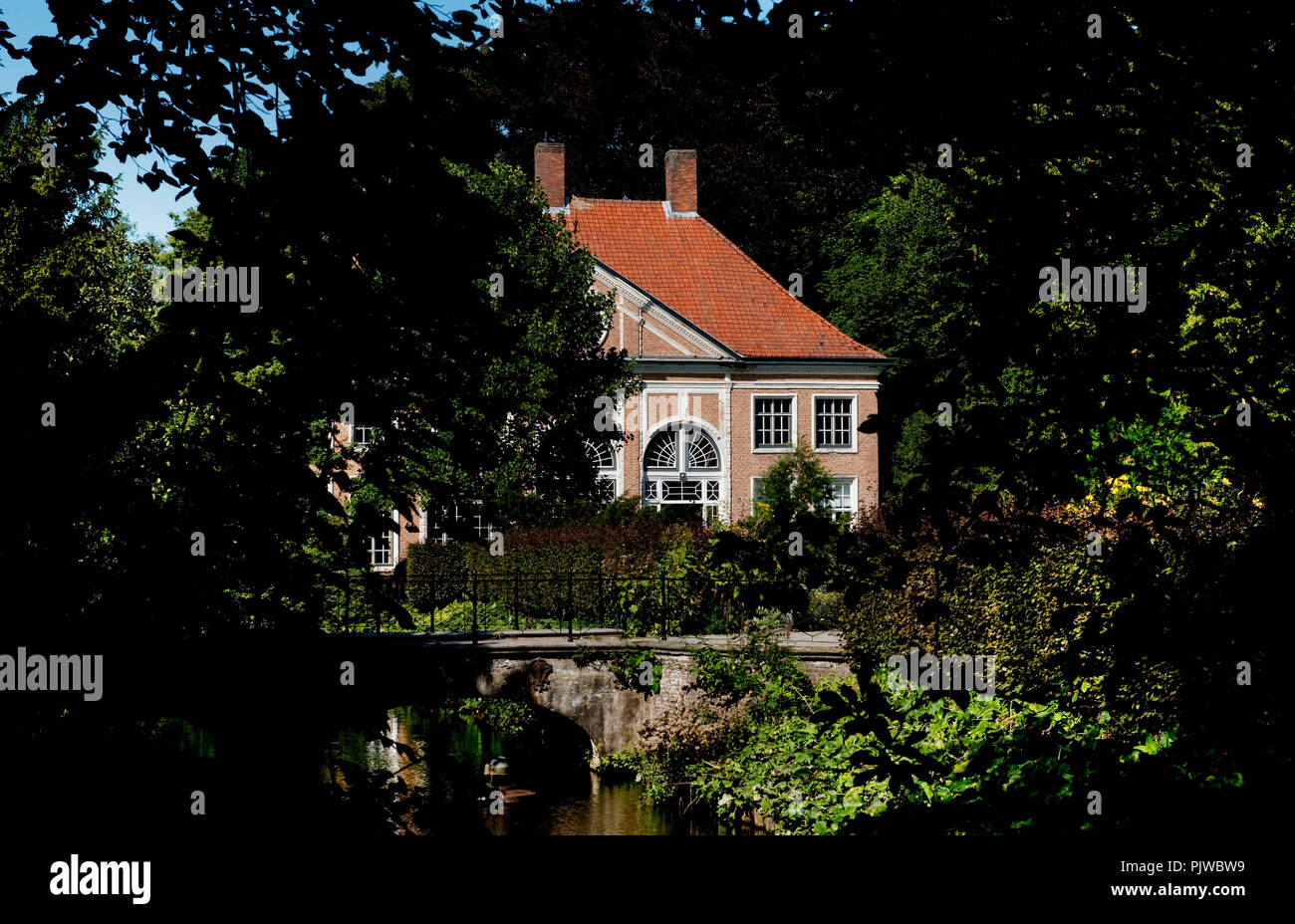 La Hof Ter Saksen castello e dominio di Beveren (Belgio, 14/09/2008) Foto Stock