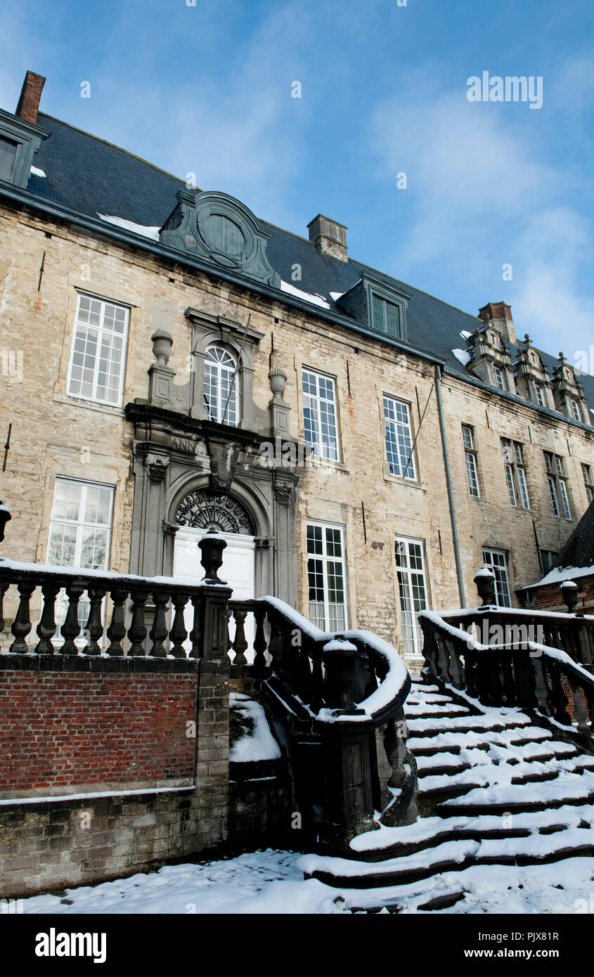 L'ingresso del 'Abdij van Park' Parc Abbey in Heverlee (Belgio, 22/12/2009) Foto Stock