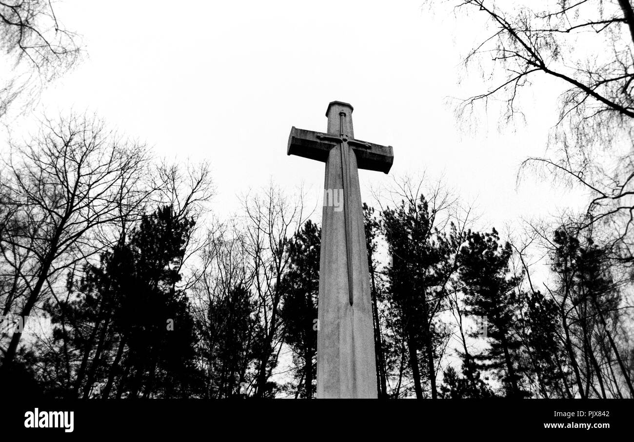 Il Britannico cimitero militare in Heverlee vicino a Leuven per i soldati britannici della seconda guerra mondiale (Belgio, 02/1993) Foto Stock