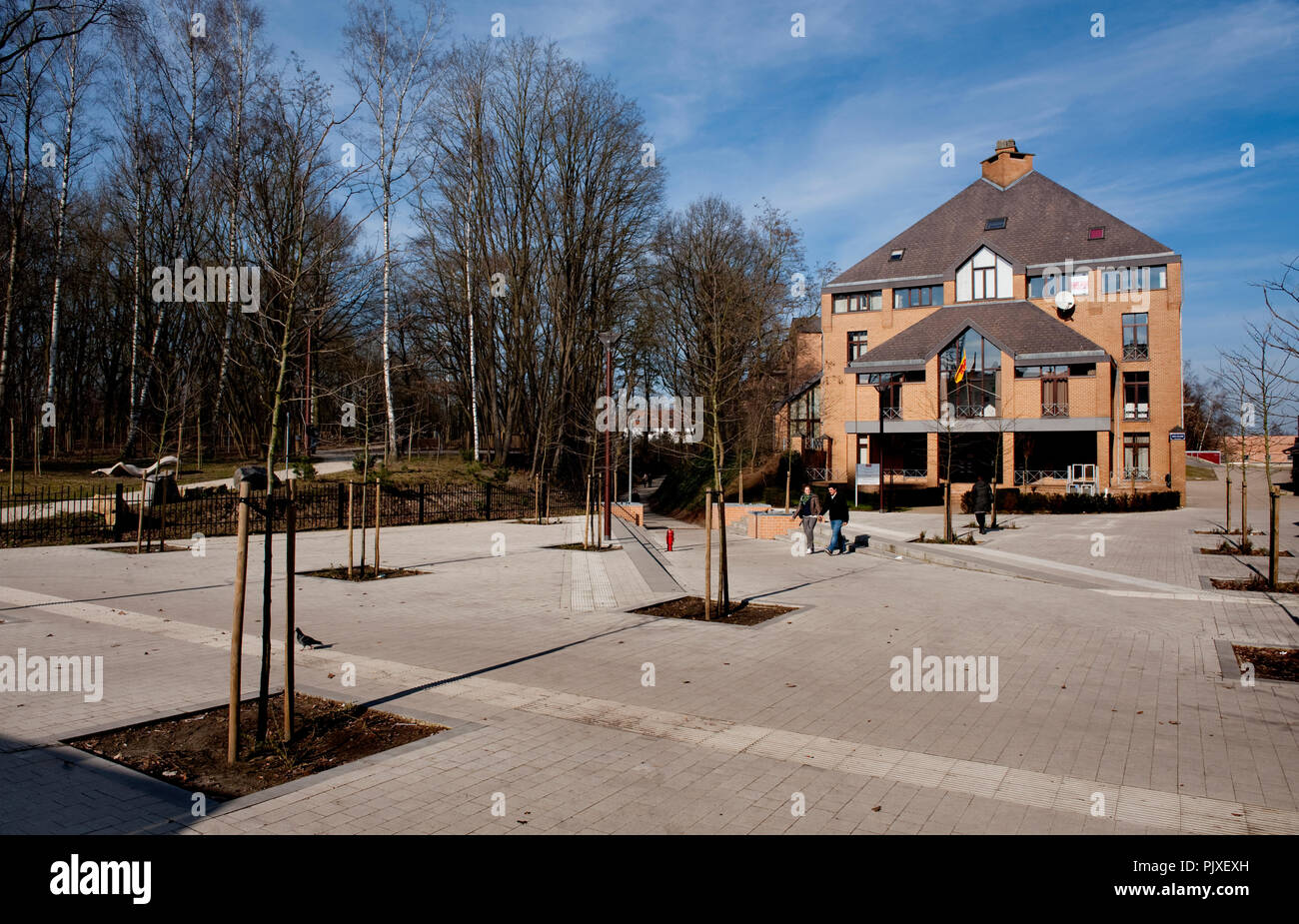 Impressioni dello studente città Louvain-La-Neuve (Belgio, 02/03/2011) Foto Stock