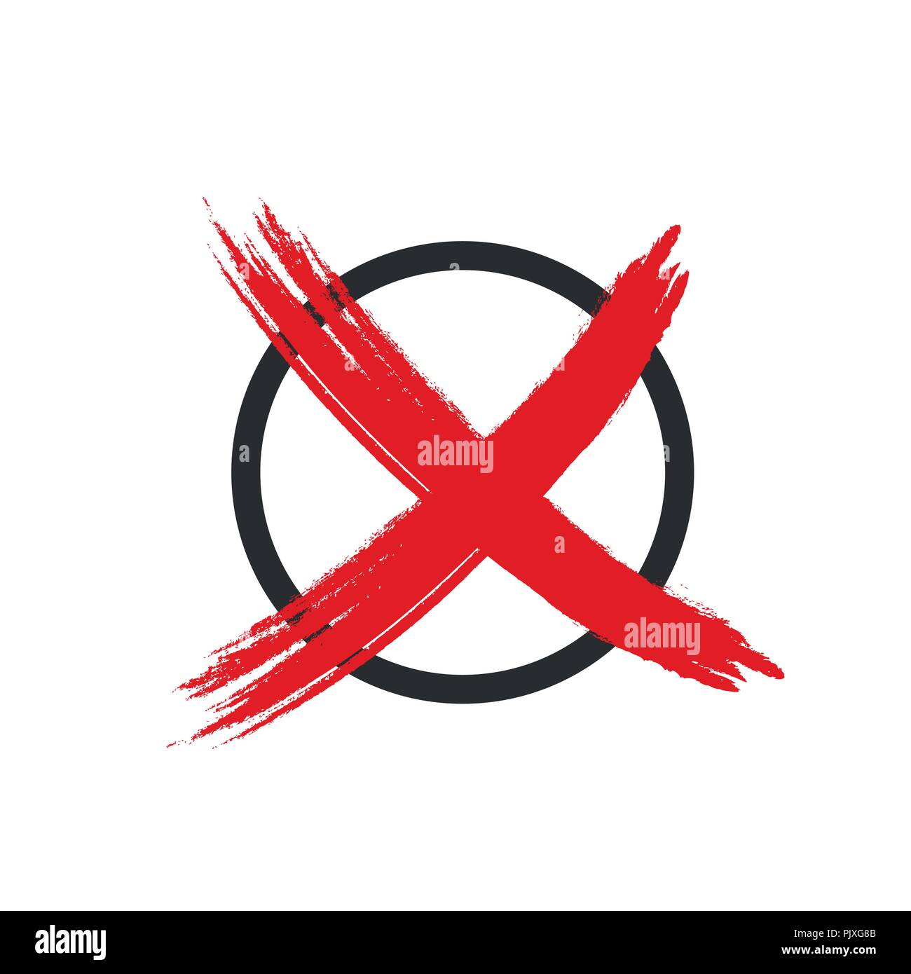 Tick off icona rossa illustrazione vettoriale EPS10 Illustrazione Vettoriale