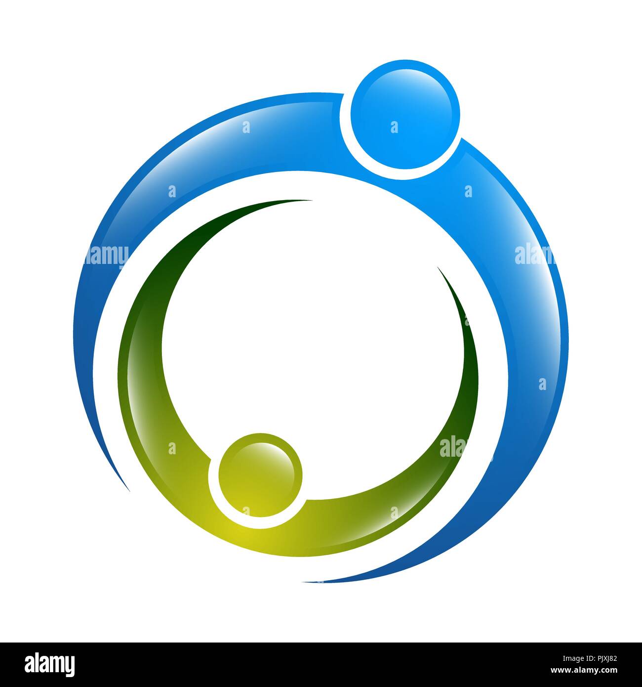 3d astratti Persone icone e simboli. La tecnologia persone logo icona Illustrazione Vettoriale