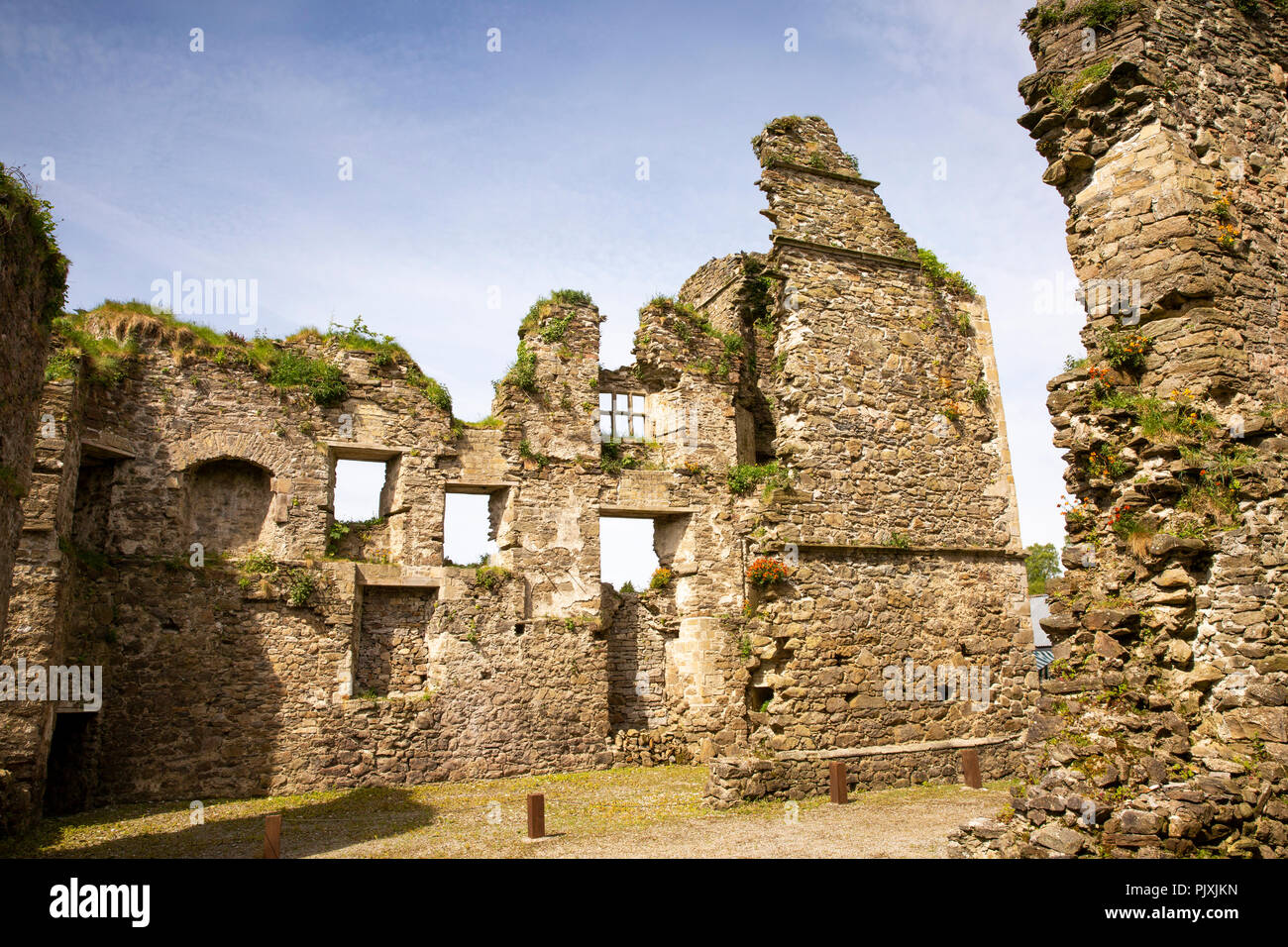 Irlanda, Co Leitrim, Manorhamilton rovine del castello Foto Stock