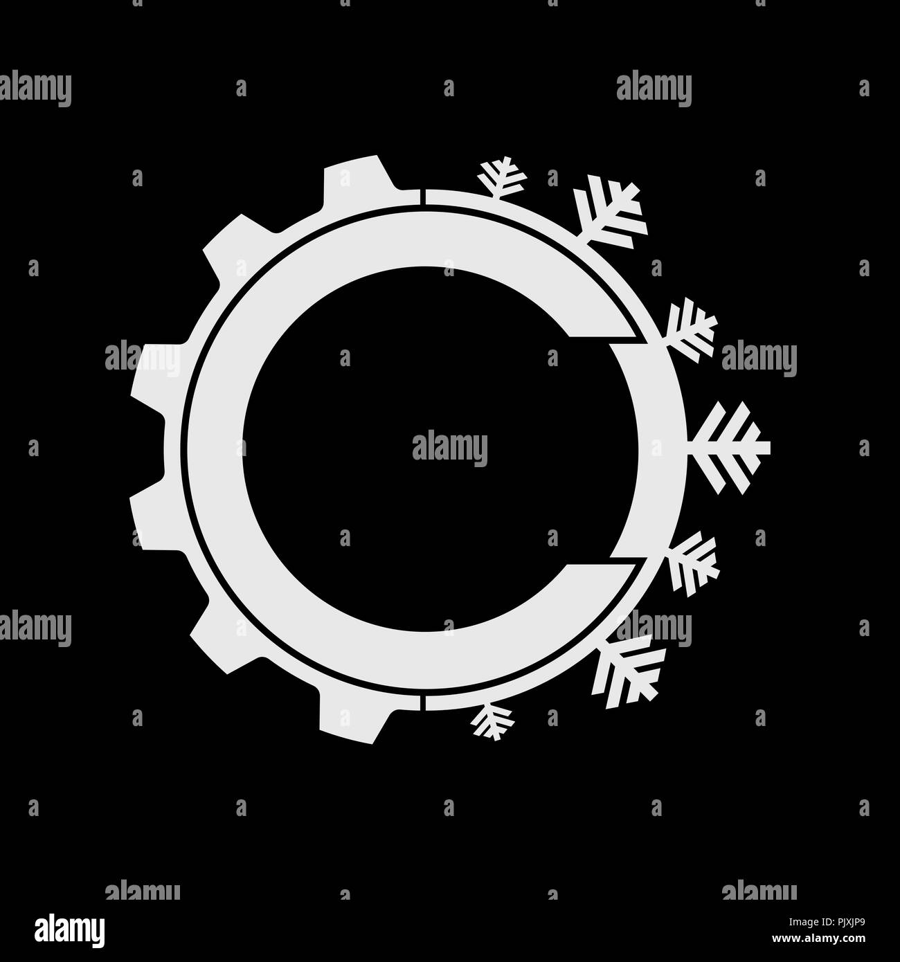 Il condizionatore d'aria progettazione e ventilazione vettore astratto Illustrazione Vettoriale