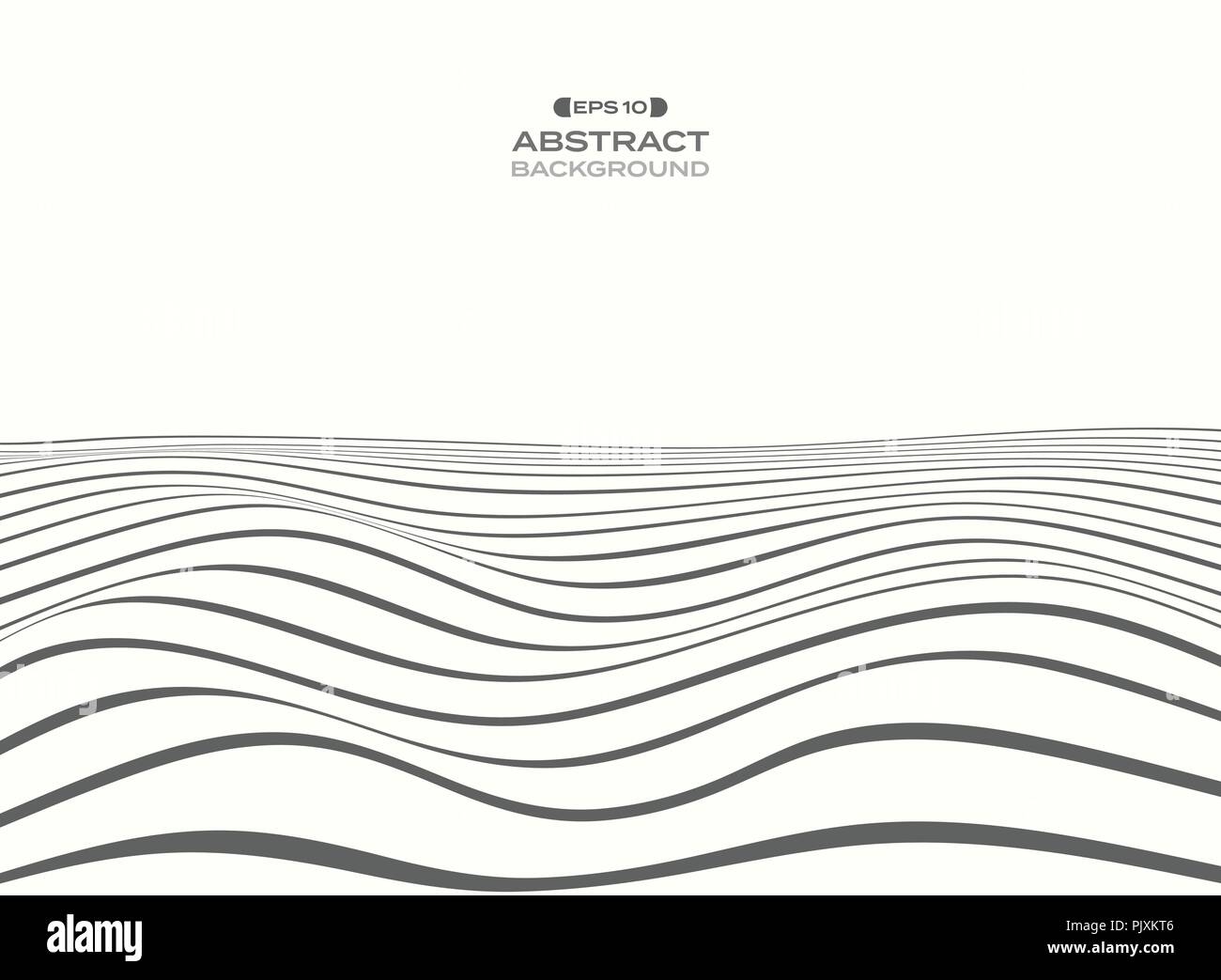 Abstract di striscia grigia linee acqua modello wave sfondo, immagine EPS vettoriali10 Illustrazione Vettoriale