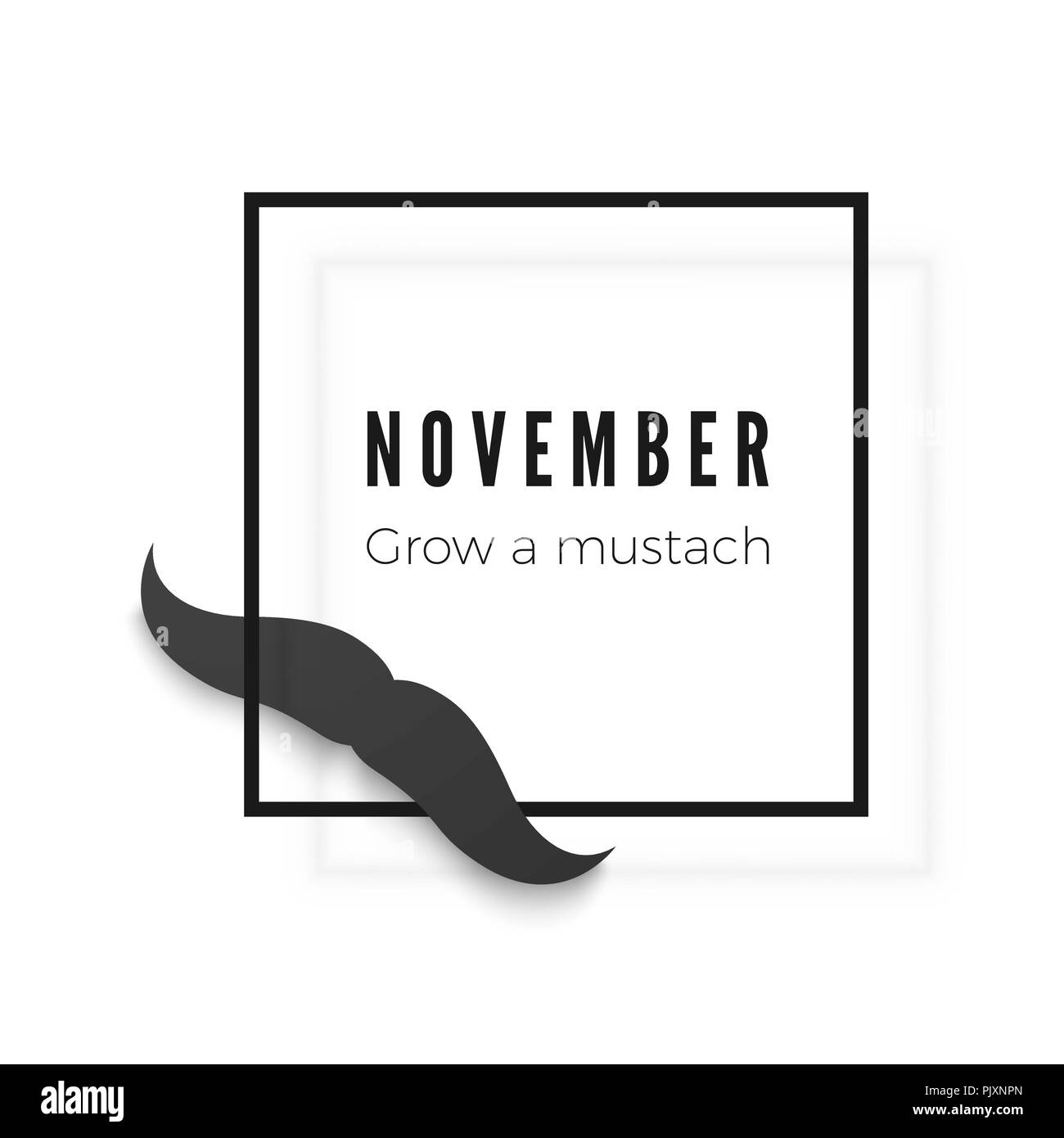 I baffi stagione. maschera di baffi e il telaio con il testo. Illustrazione Vettoriale Illustrazione Vettoriale