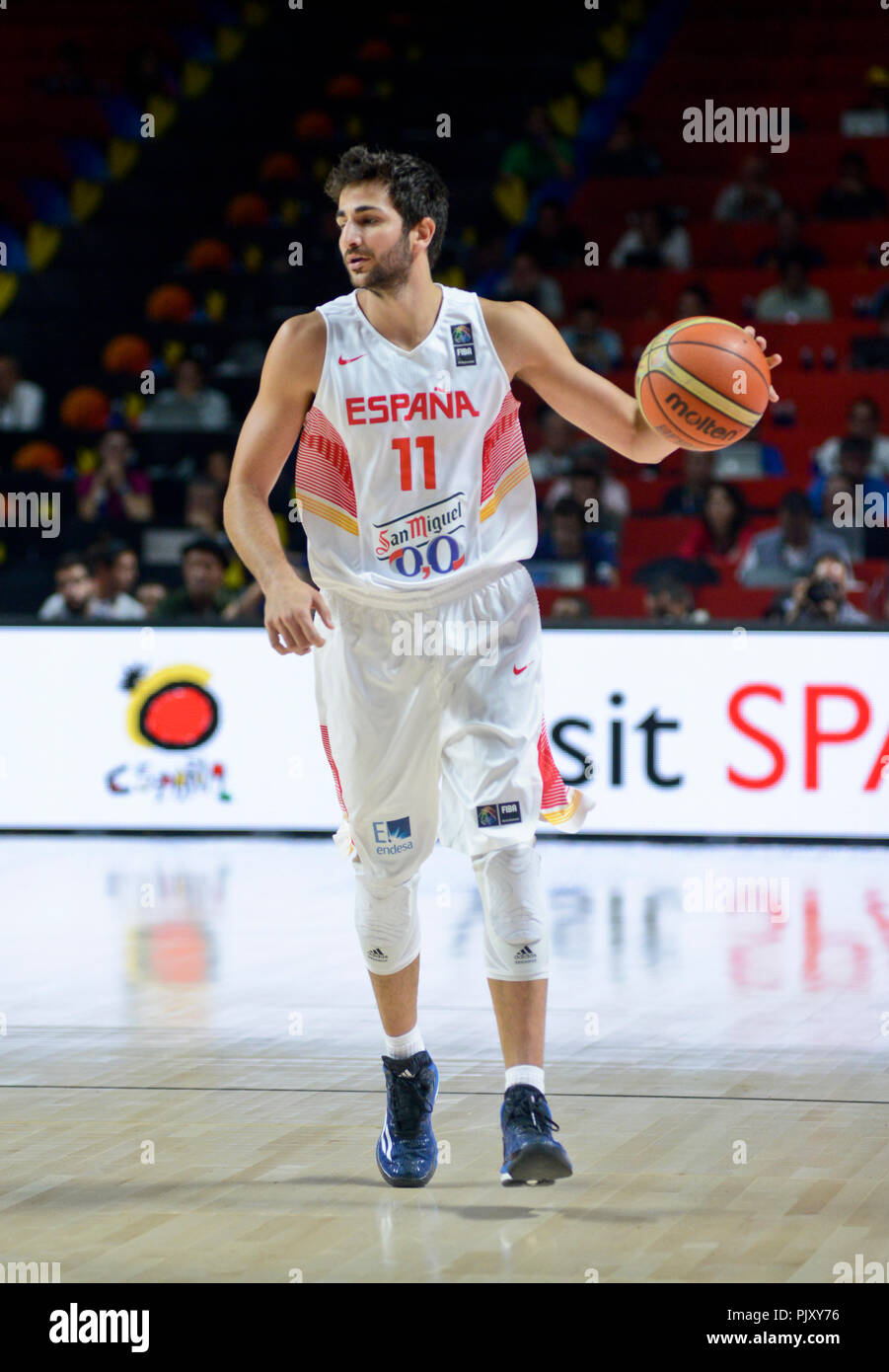 Ricky Rubio. Spagna squadra nazionale di basket. Coppa del Mondo 2014 Foto Stock