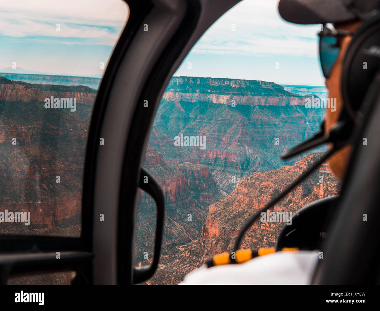 Stuning panormic vista sopra e al Grand Canyon Foto Stock