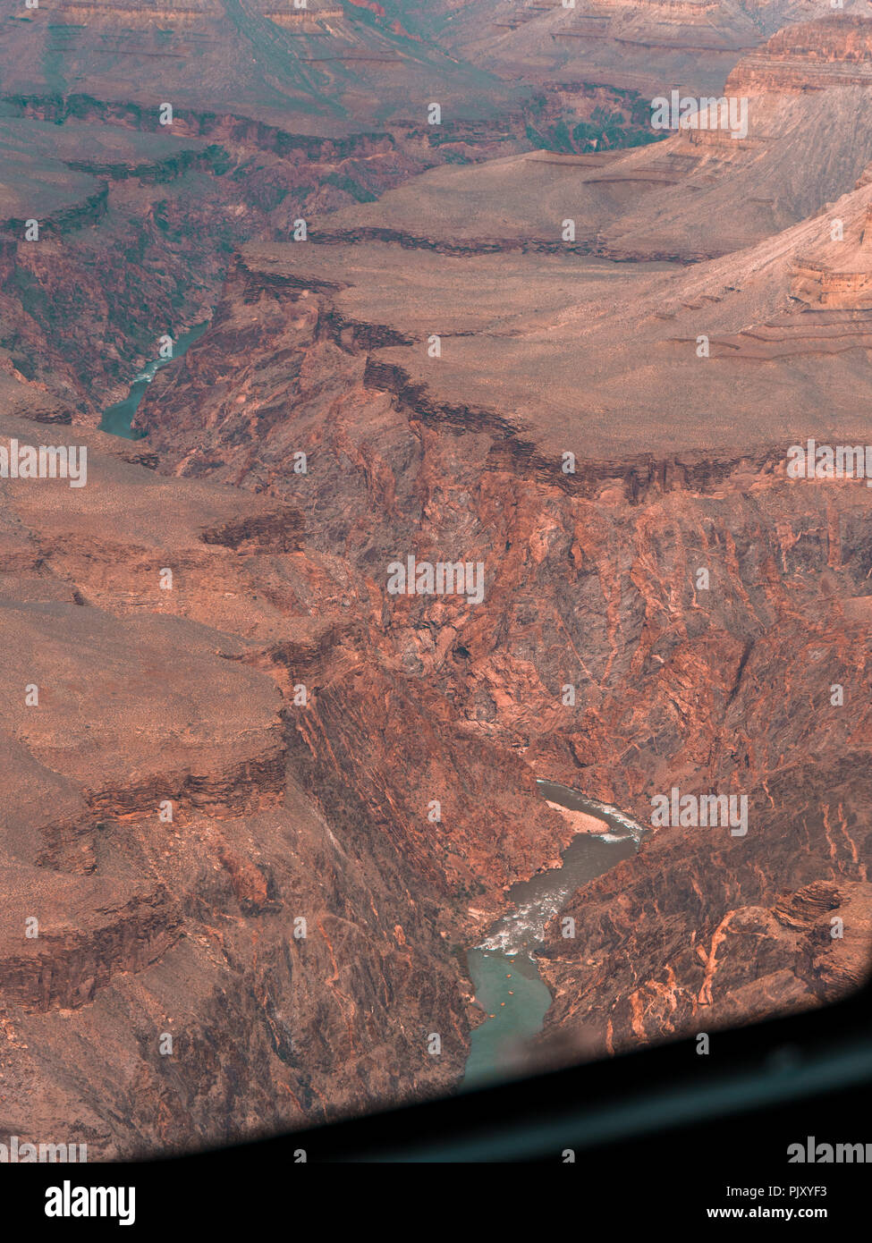 Stuning panormic vista sopra e al Grand Canyon Foto Stock