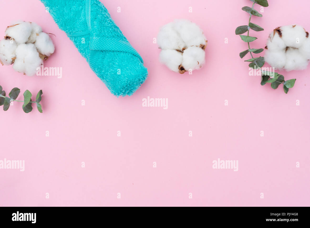 La bellezza dello sfondo con bastoncini di cotone Foto Stock