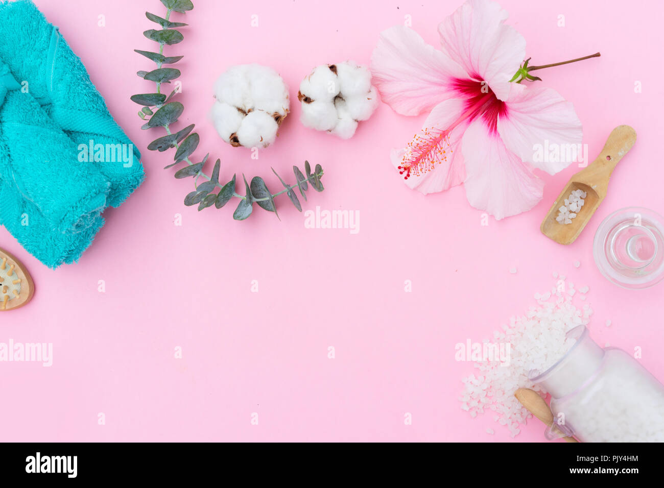 La bellezza dello sfondo con bastoncini di cotone Foto Stock