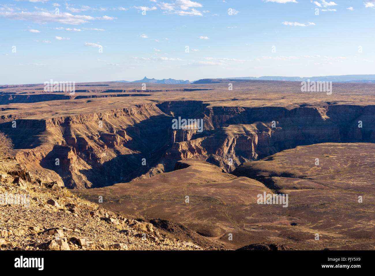 Paesaggio fishriver canyon namibia nuvole Foto Stock